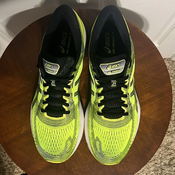 🔥🔥 ASICS GEL-Nimbus 21 Running Shoes Safety Yellow Men Sz 13 - Rare - PERFECT - Picture 5 of 14